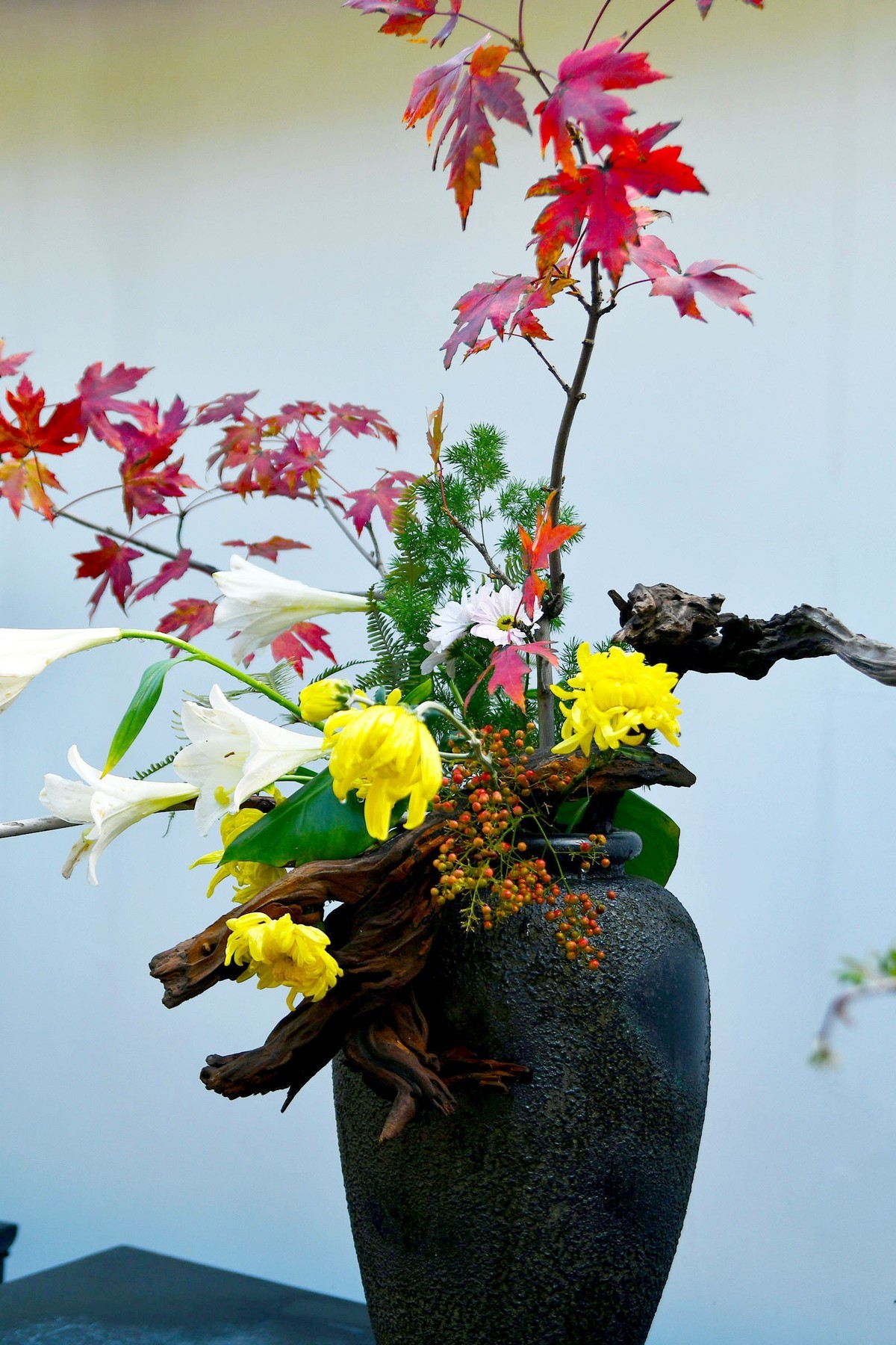 秋菊插花艺术欣赏