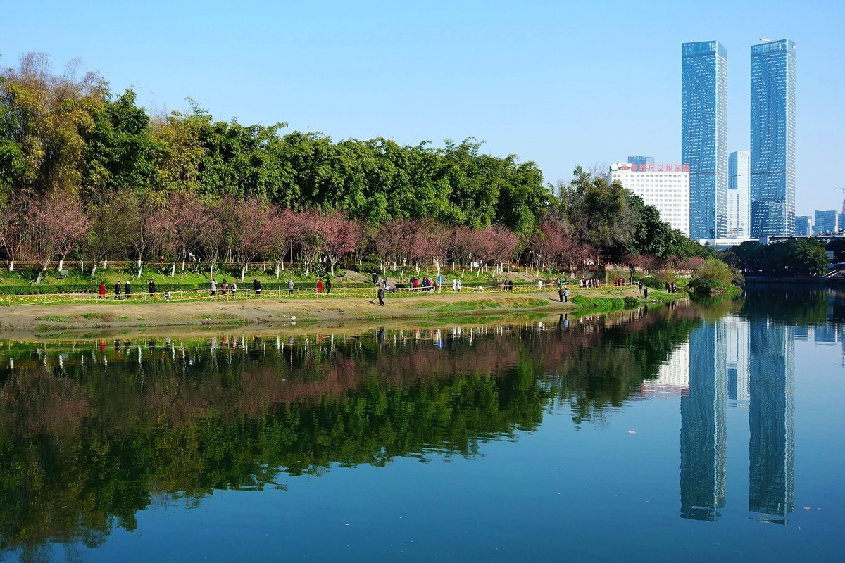 望江河畔风光无限