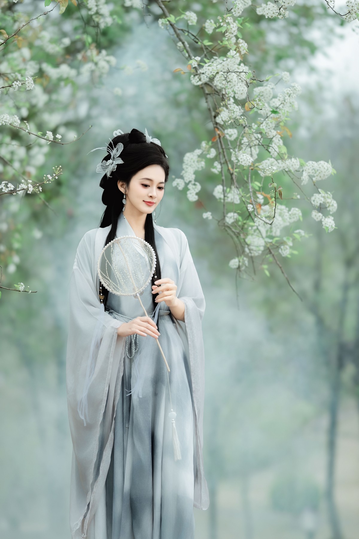 豆梨花下