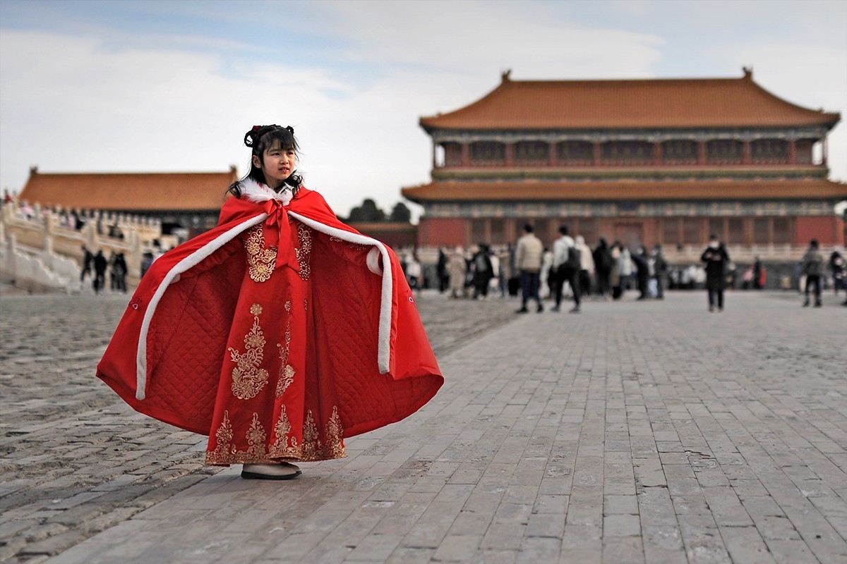 故宫内拍摄萌娃继续发帖