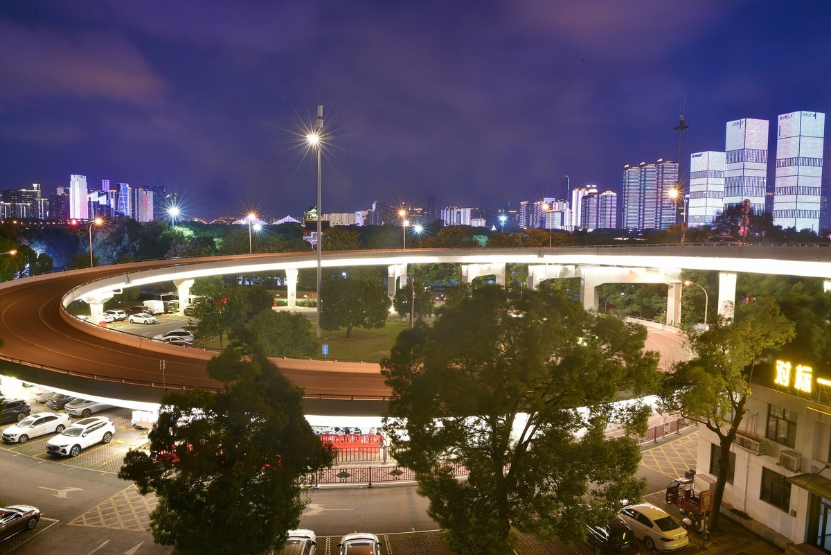 长沙湘江，夜景灿烂