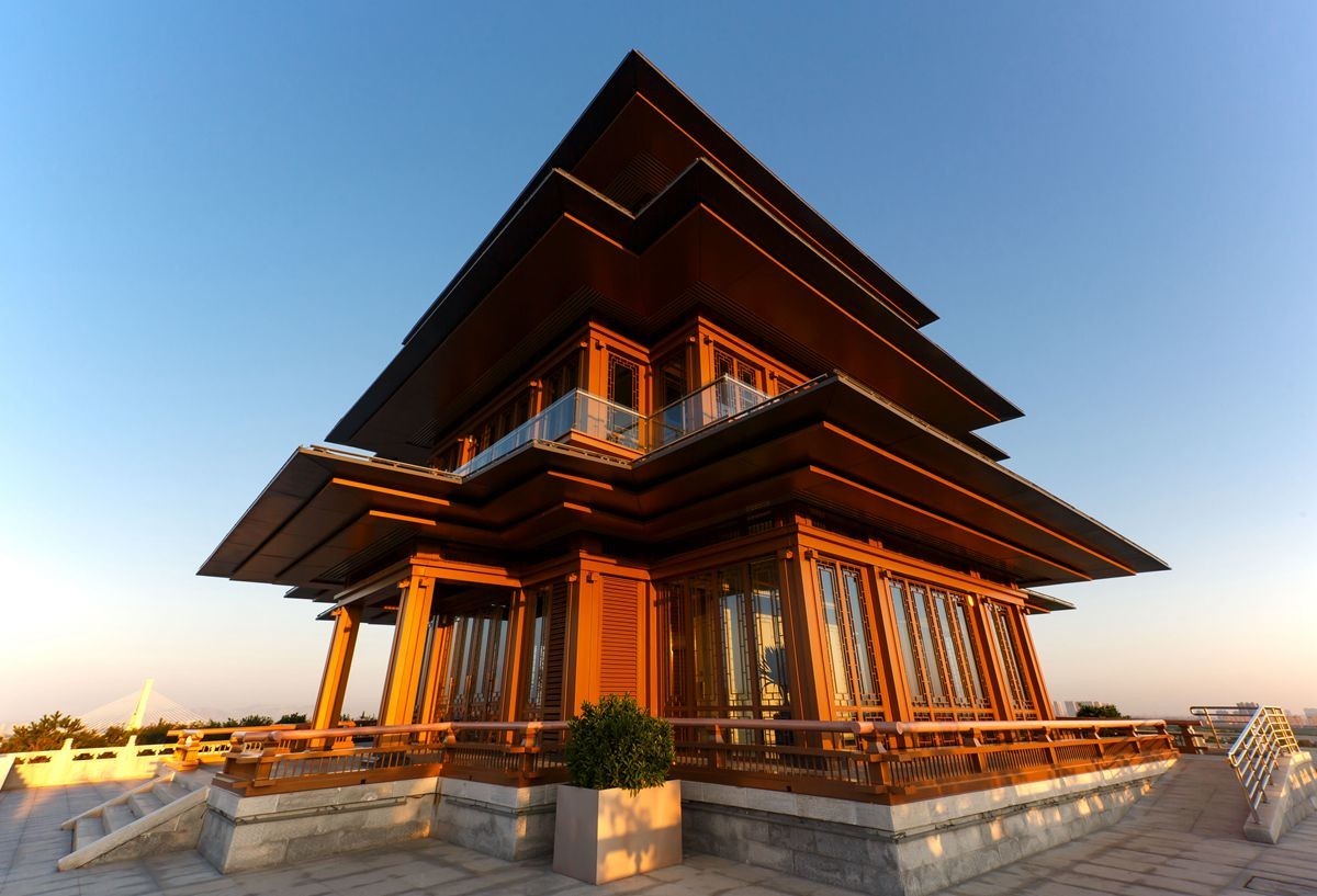 卧虎山公园的晨景