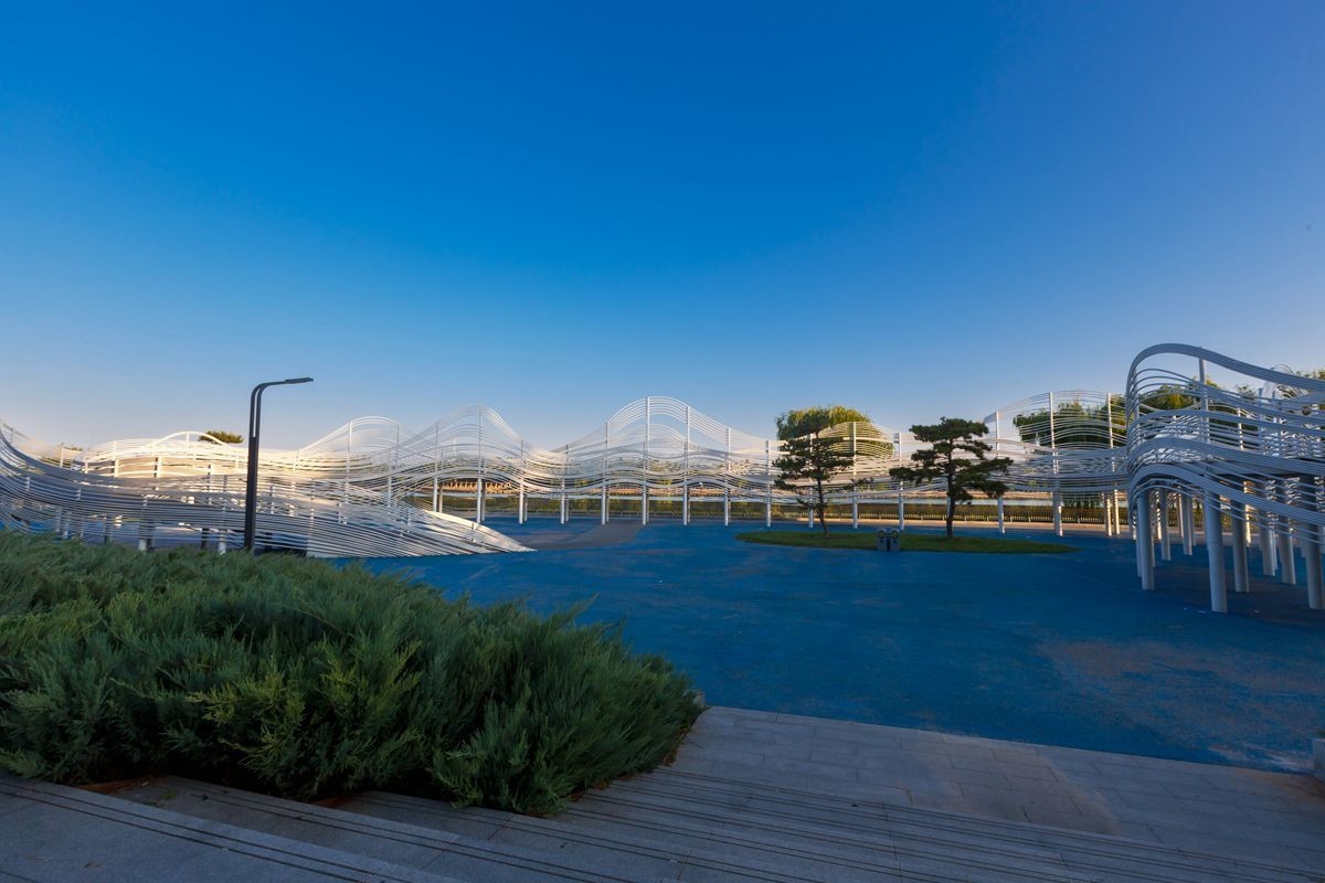 卧虎山公园的晨景