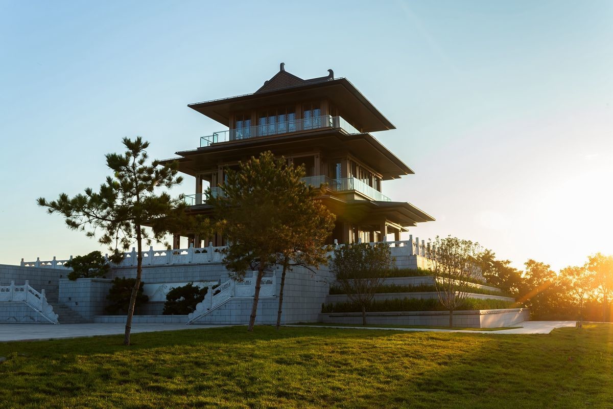 卧虎山公园的晨景