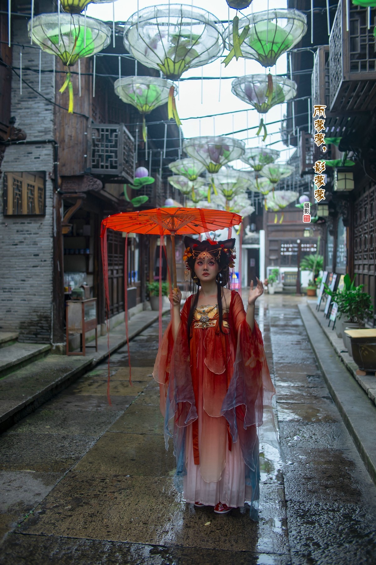 雨蒙蒙，影蒙蒙