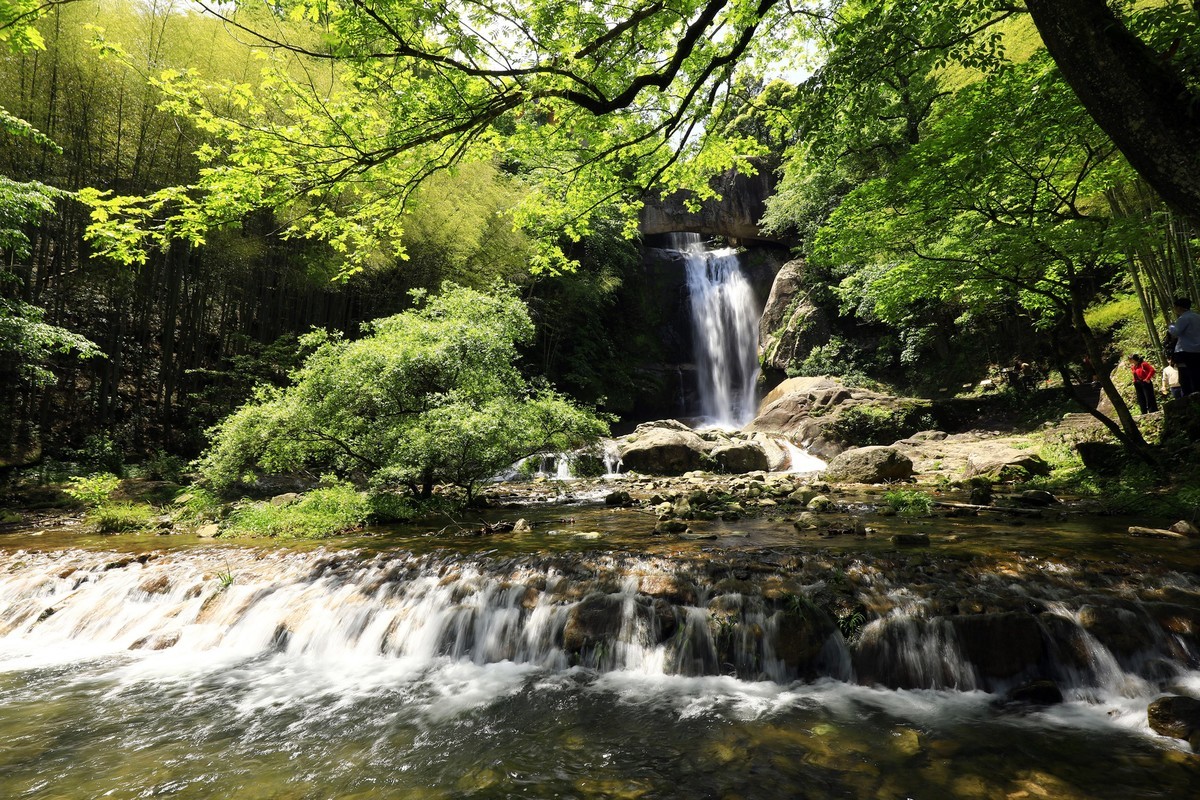天台山石梁飞瀑