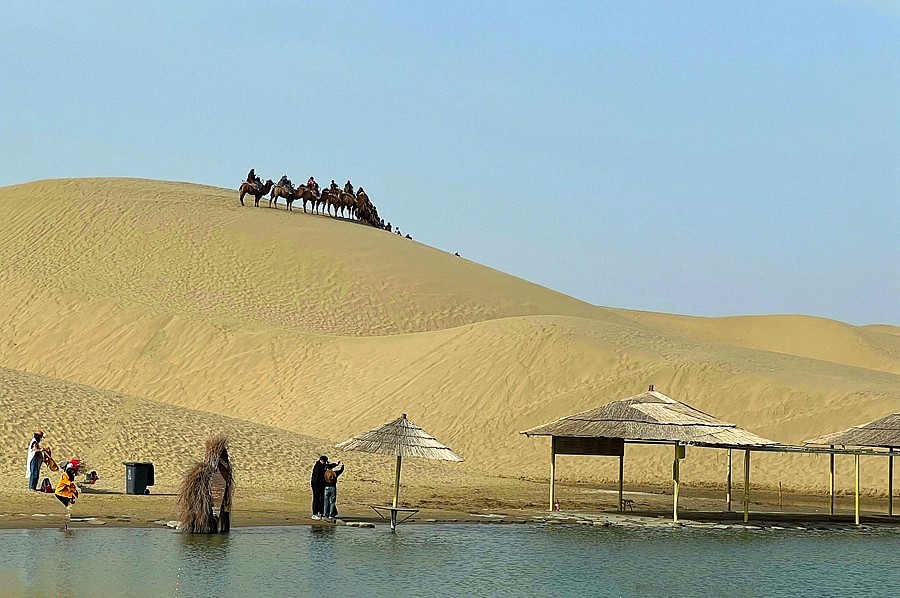 《不老松：纪实摄影》【山河锦绣】南疆游摄！(6)尉犁县罗布人村寨大漠驼隊！