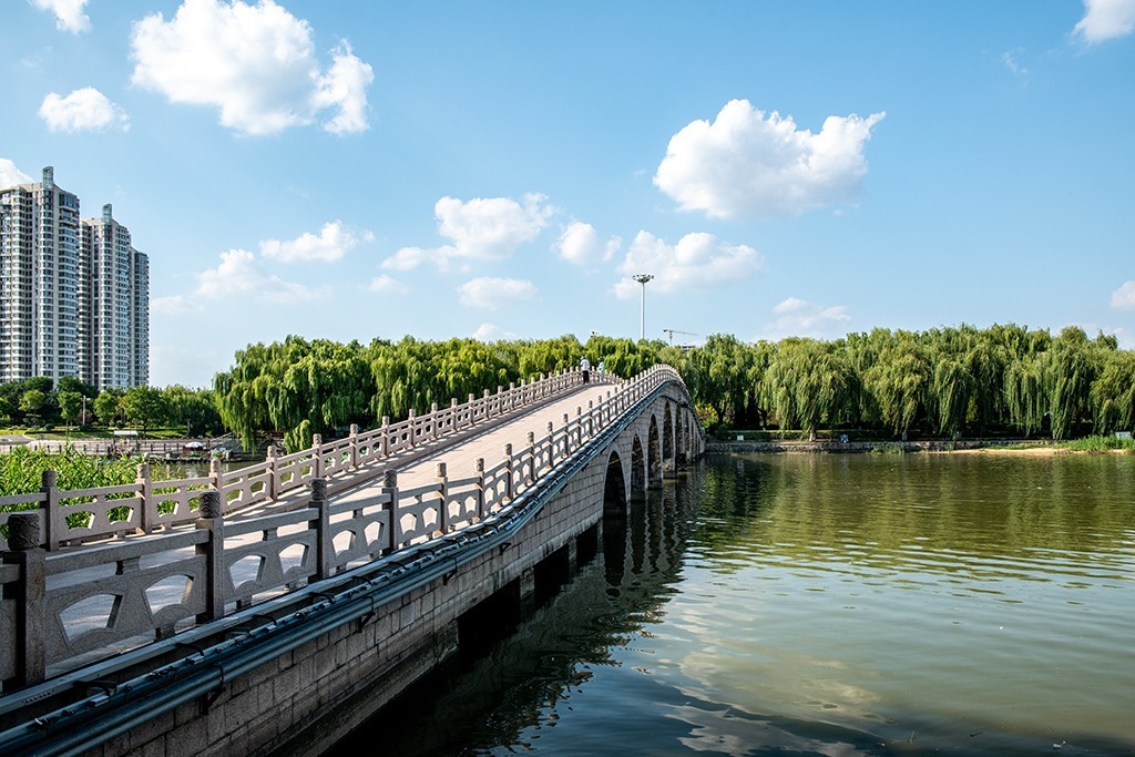 沂河岸边赏美景