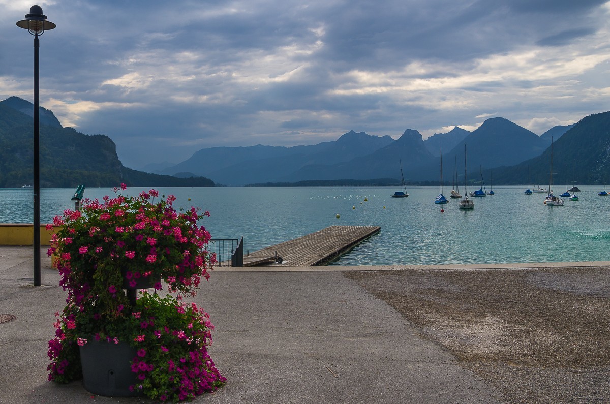 奥地利圣吉尔根小镇和沃尔夫冈湖