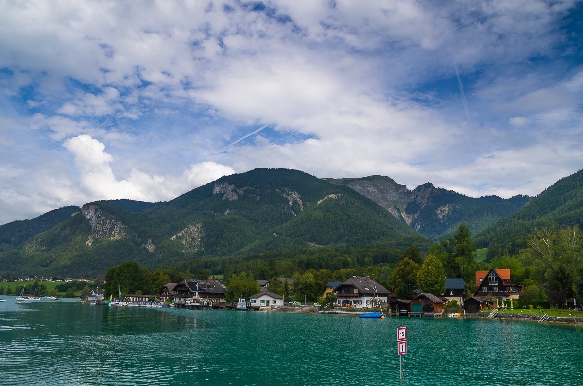 奥地利圣吉尔根小镇和沃尔夫冈湖