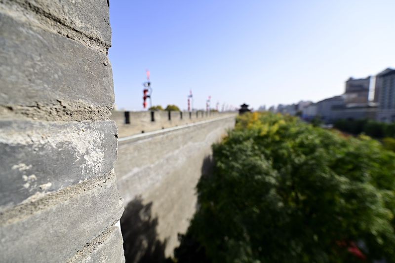 西安古城墙上的风光随拍