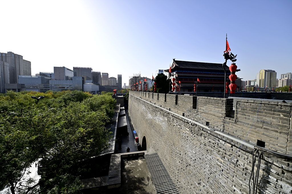 西安古城墙上的风光随拍