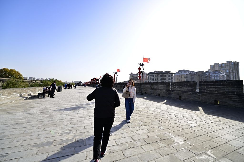 西安古城墙上的风光随拍