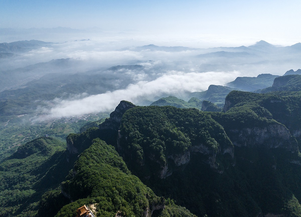 航拍天桂山云海