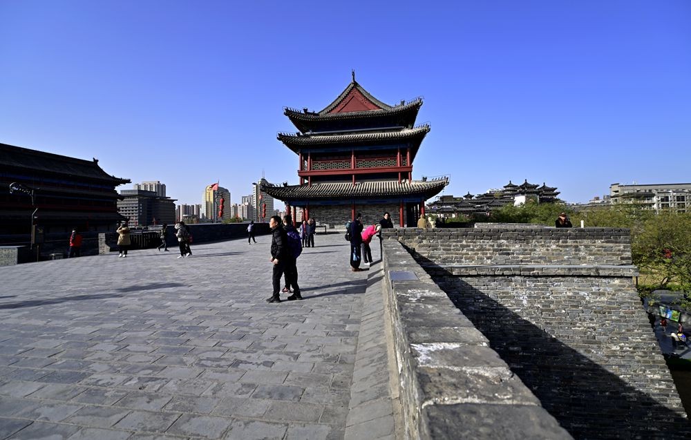 西安古城墙上的风光随拍