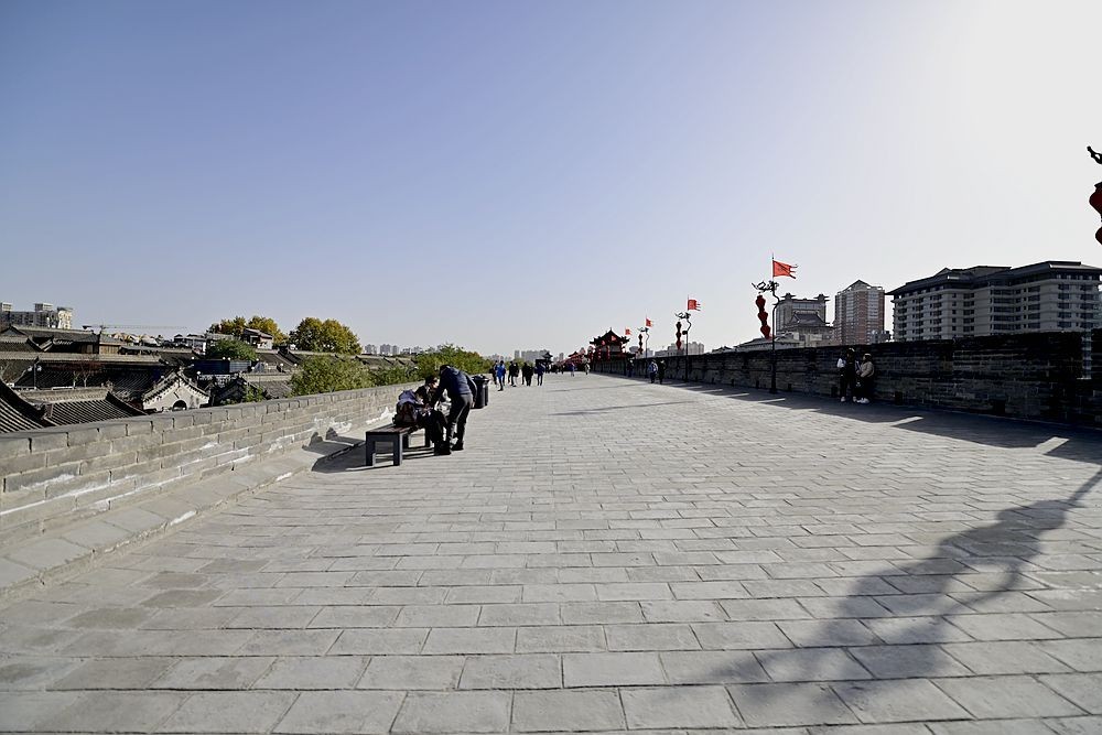 西安古城墙上的风光随拍