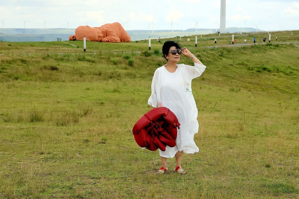 老婆 婆游龙里油画草原