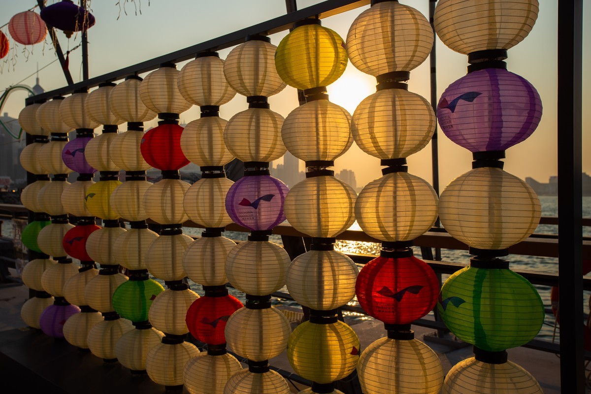 东岸公园观日赏花灯