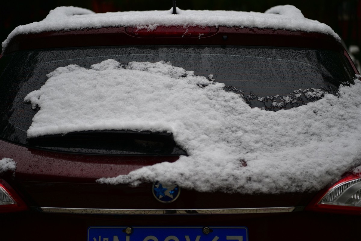 湖南严冬本市雪景掠影