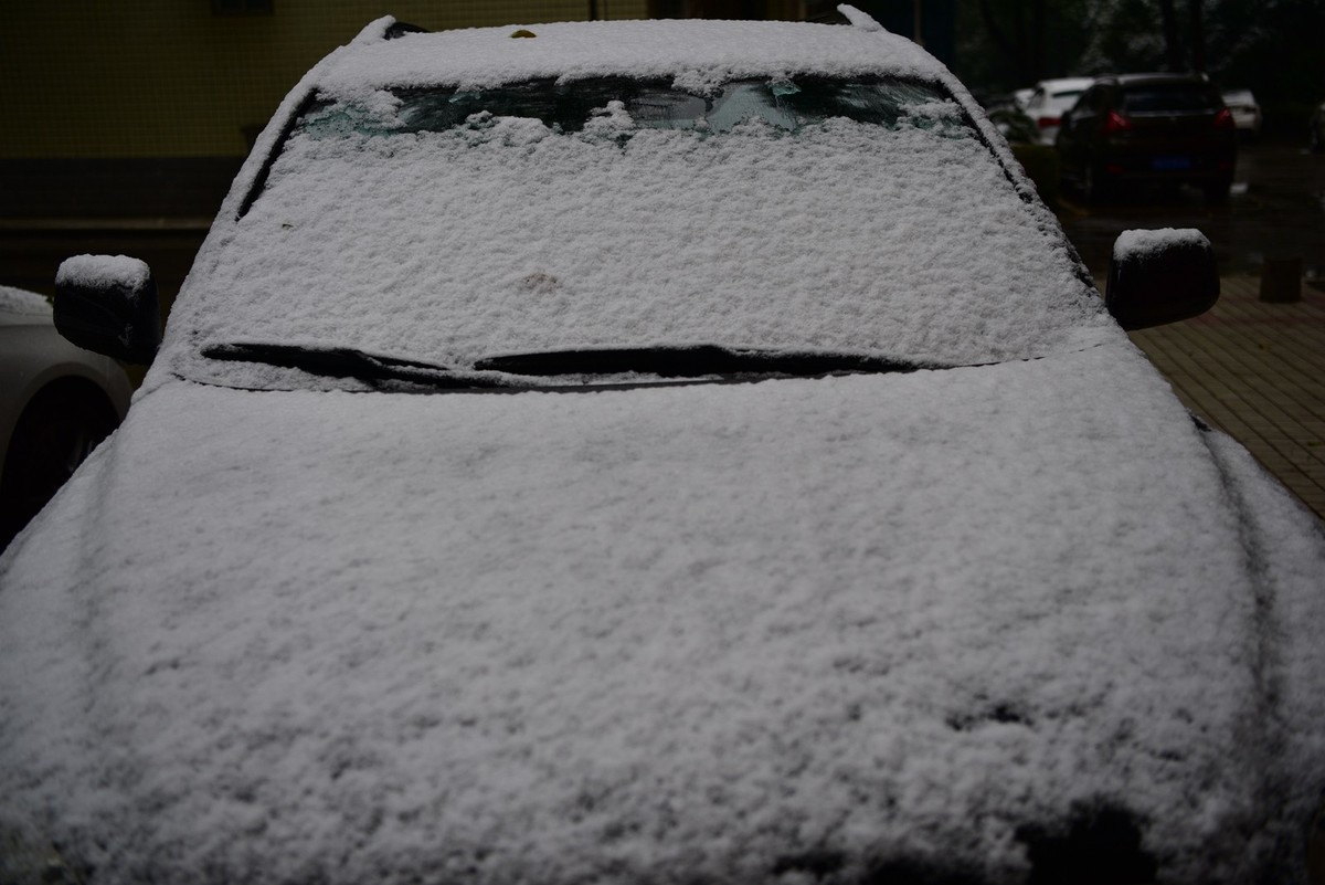 湖南严冬本市雪景掠影