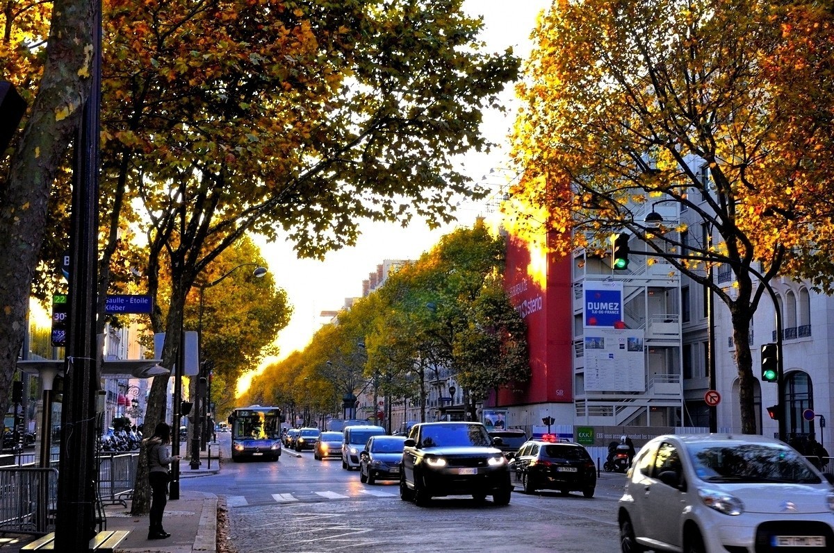 夕阳下的凯旋门