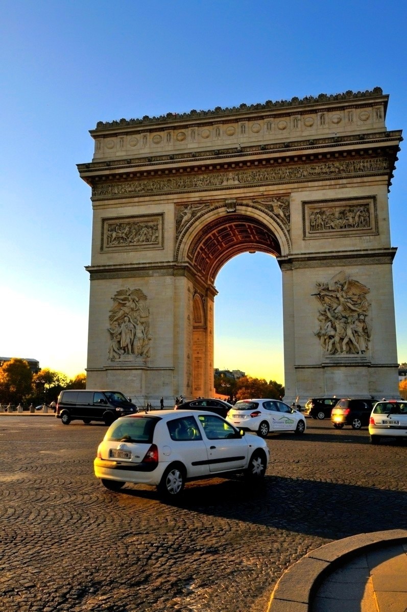 夕阳下的凯旋门