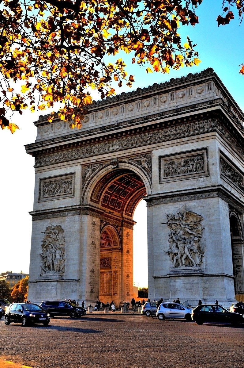 夕阳下的凯旋门