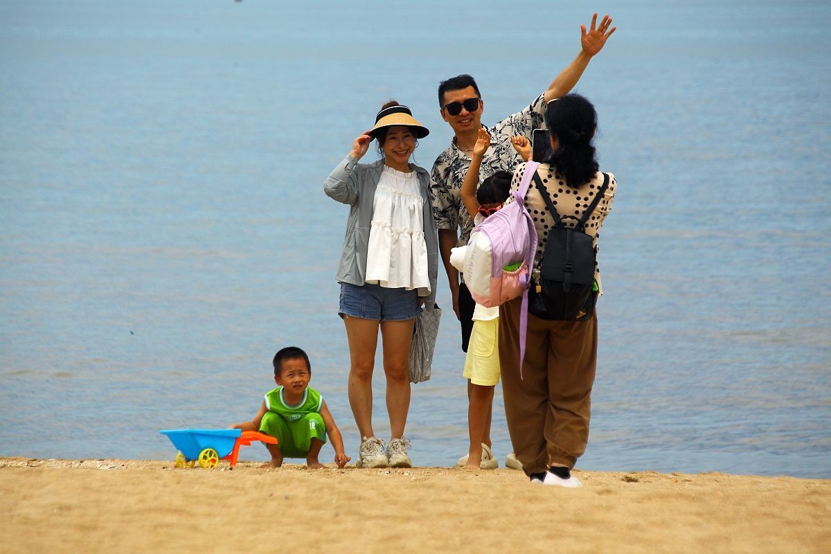 厦门沙滩——对面便是金门岛