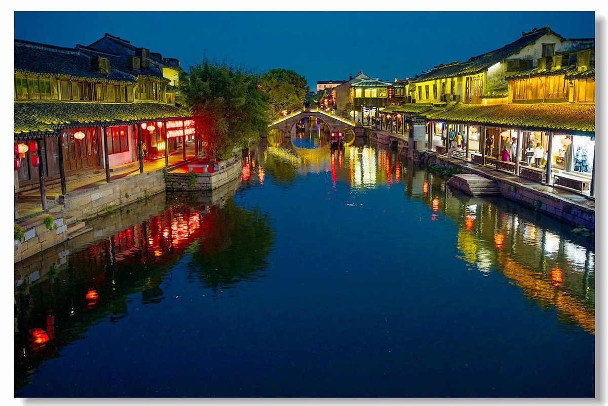 无三角架手持拍摄一一西塘古镇夜景