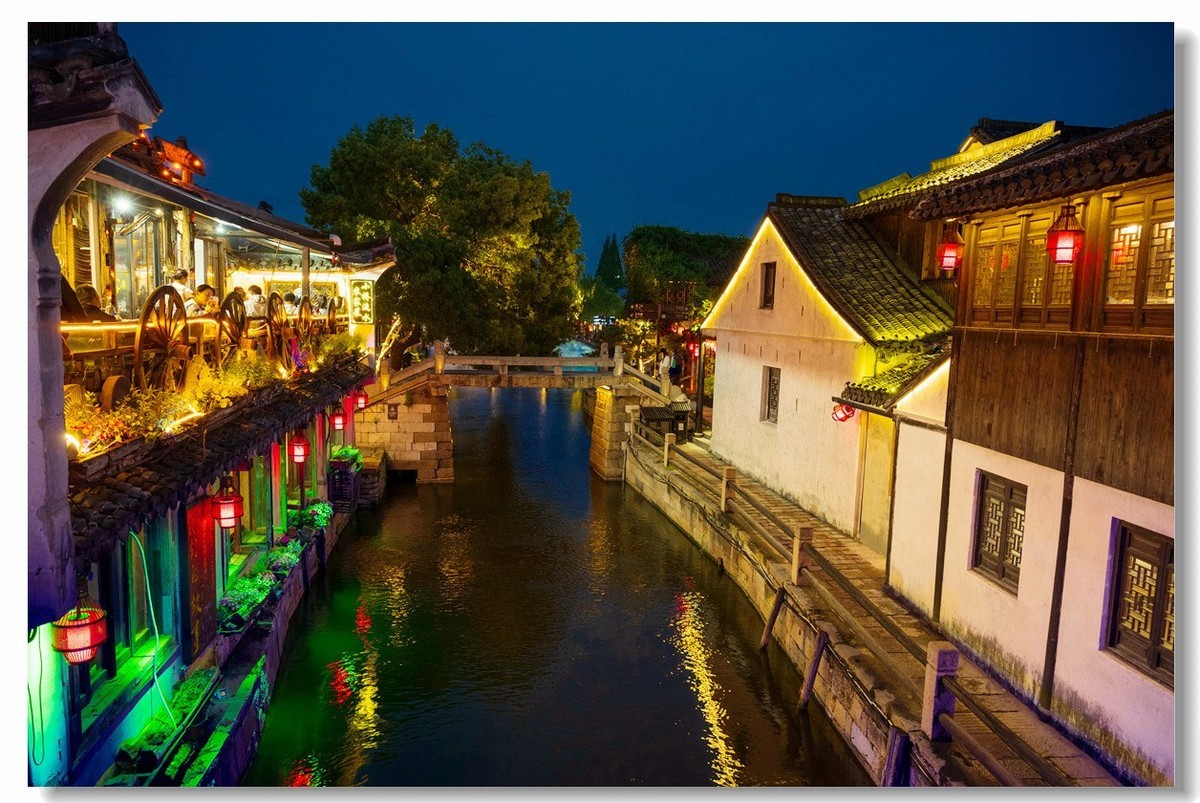 无三角架手持拍摄一一西塘古镇夜景