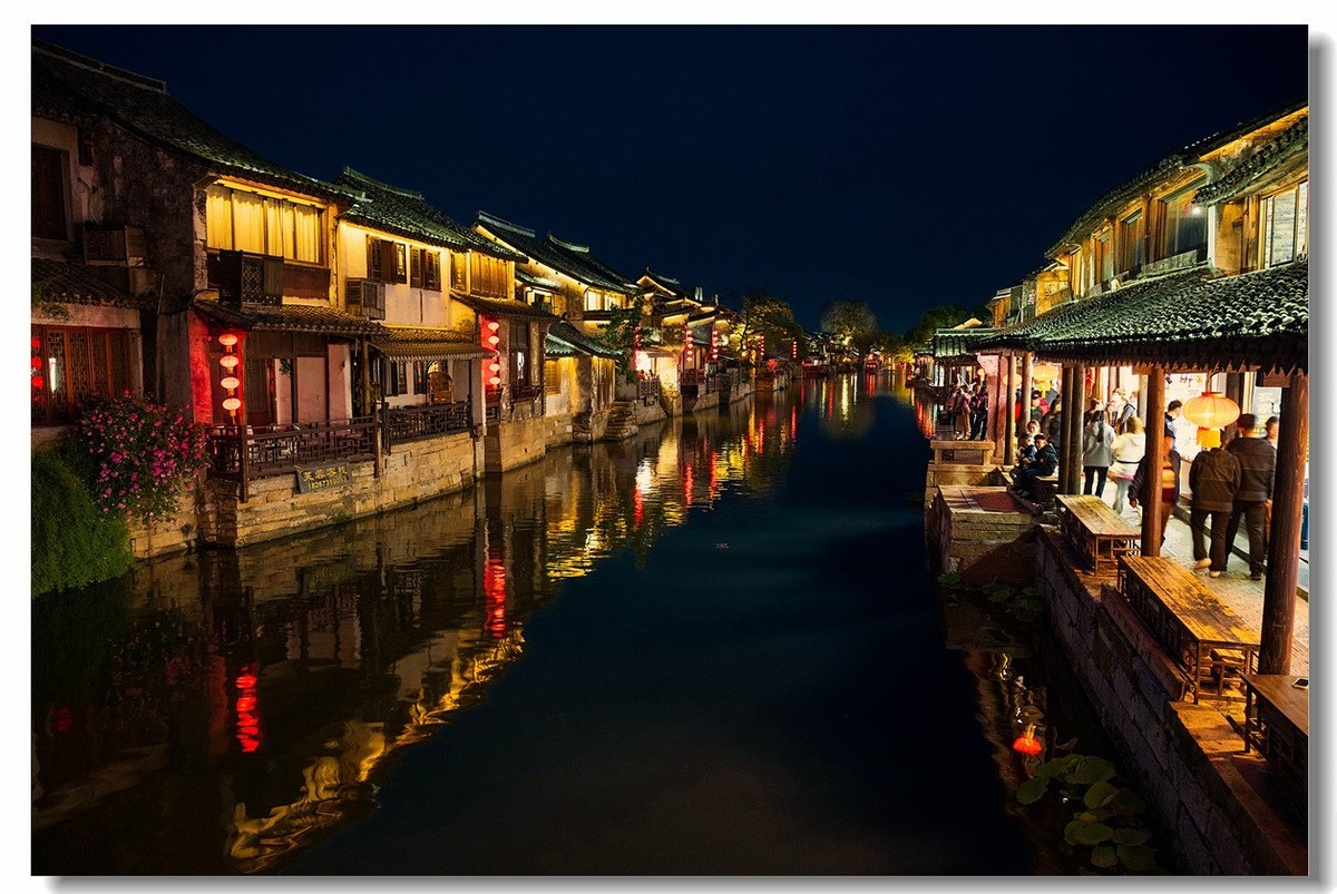 无三角架手持拍摄一一西塘古镇夜景