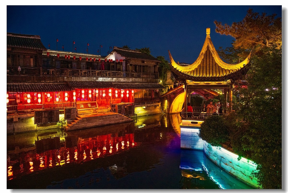 无三角架手持拍摄一一西塘古镇夜景