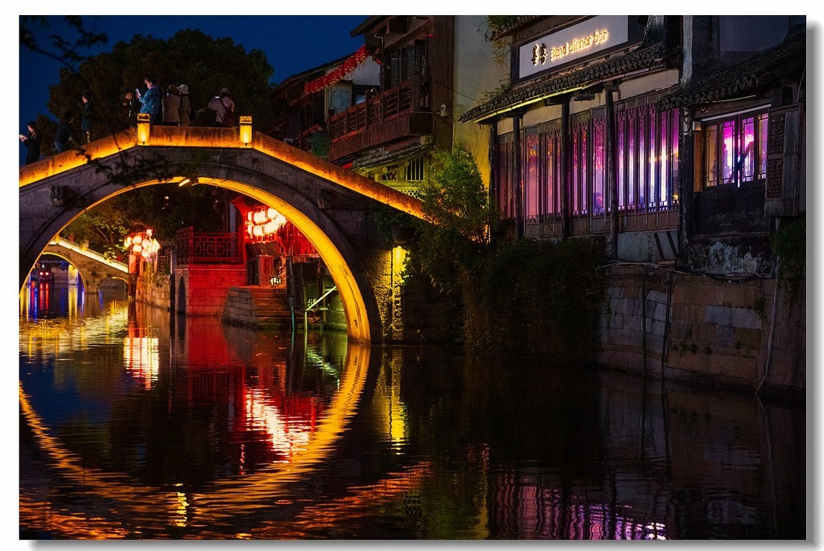 无三角架手持拍摄一一西塘古镇夜景