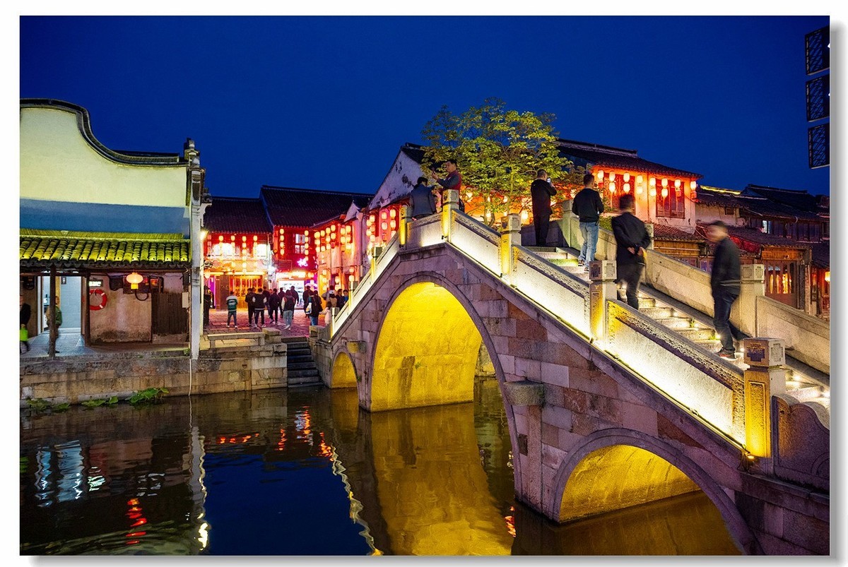 无三角架手持拍摄一一西塘古镇夜景