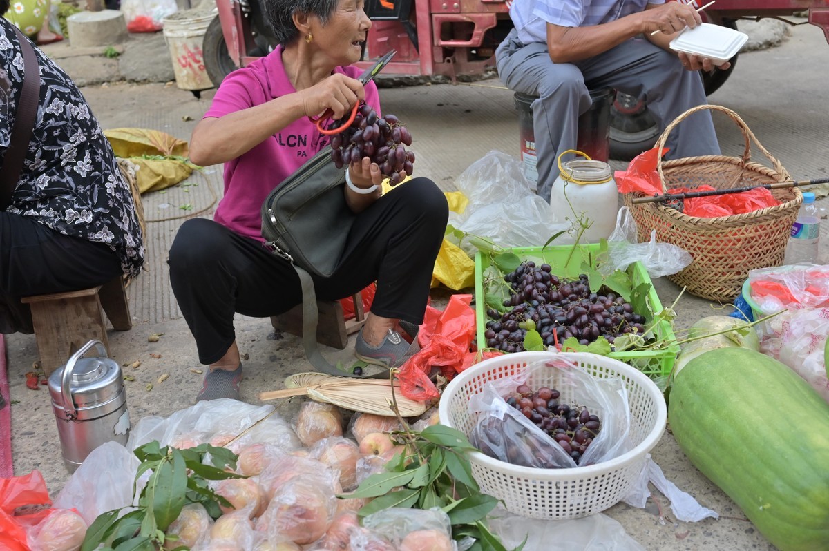 尼康Z40mmF2拍摄夏季农村赶集