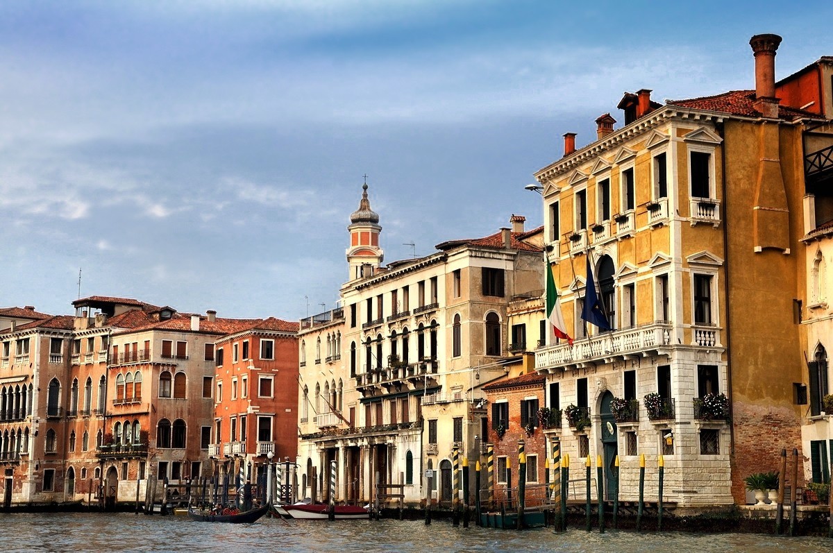 夕阳下的威尼斯水城