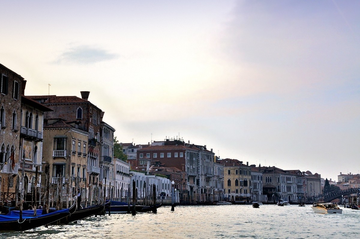 夕阳下的威尼斯水城