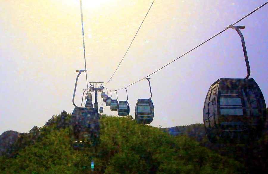 《不老松：纪实摄影》【大好河山系列报導】媧皇宫 (4)不一般的索道！