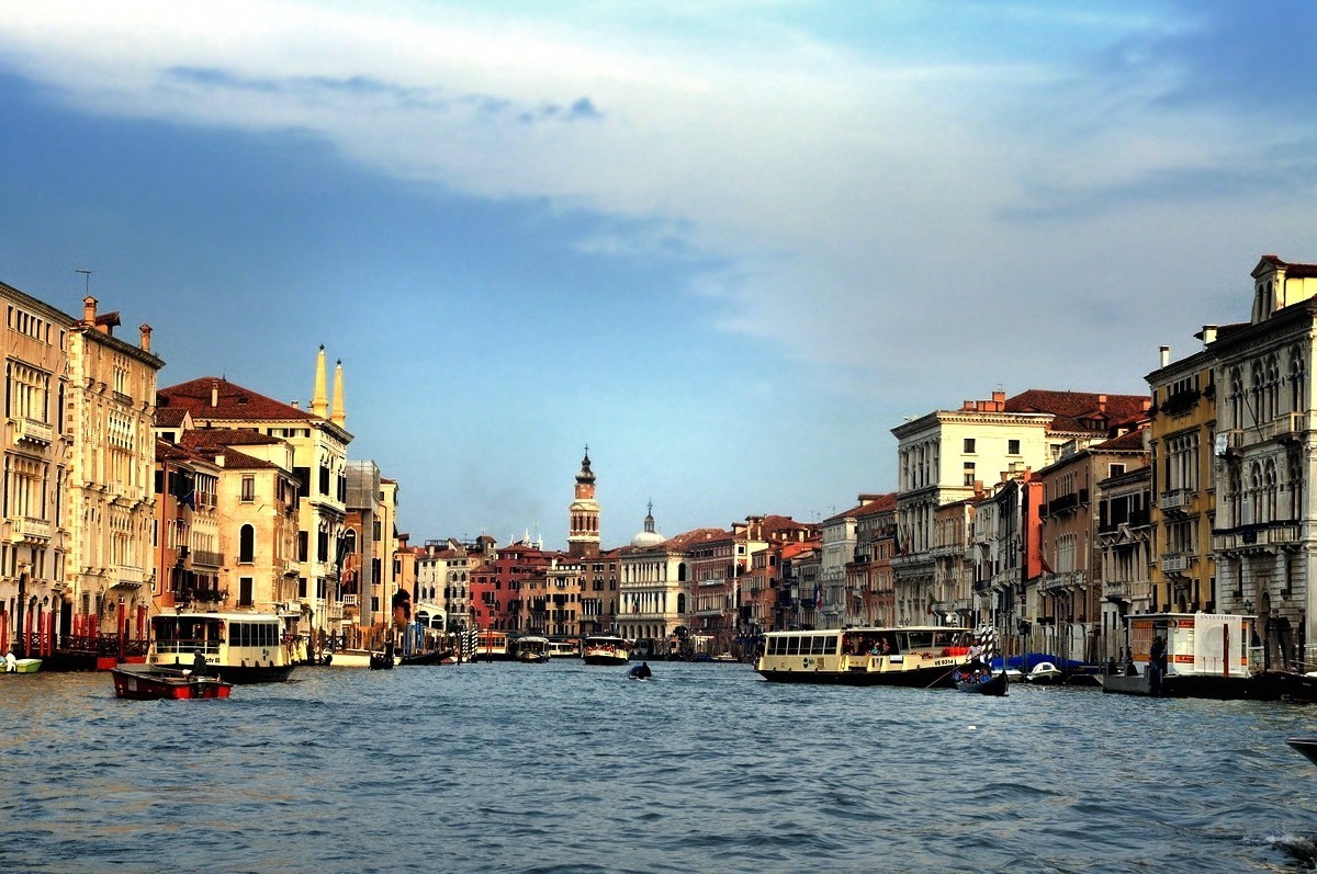 夕阳下的威尼斯水城