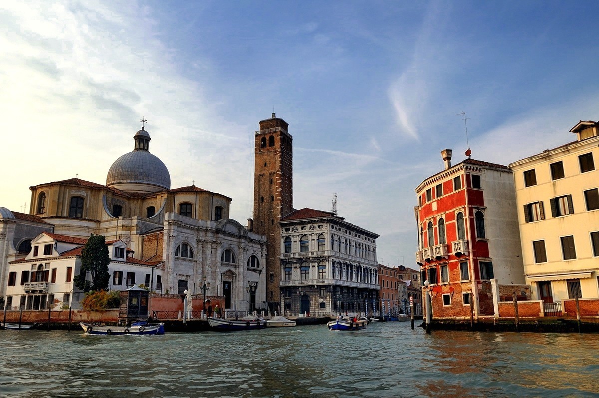 夕阳下的威尼斯水城