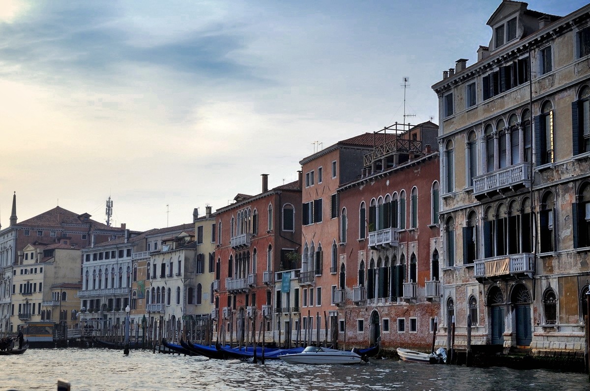 夕阳下的威尼斯水城