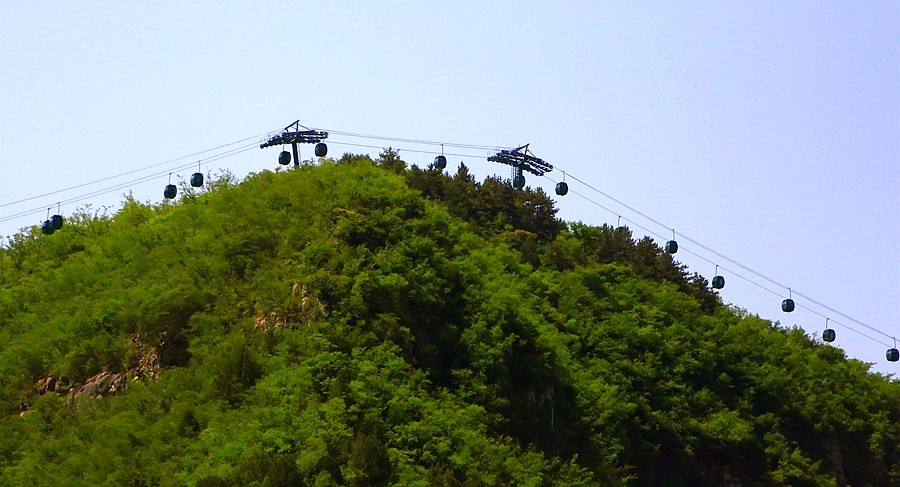 《不老松：纪实摄影》【大好河山系列报導】媧皇宫 (5)翻三座山顶的索道！