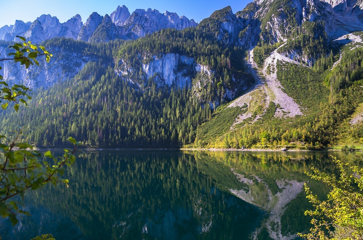 奥地利戈绍湖晨光