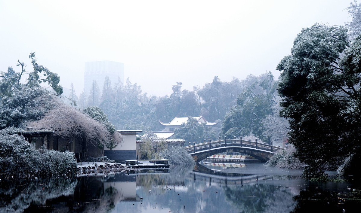 公园里一场雪，一场景。祝版主们及朋友们龙年大吉，作品多多。