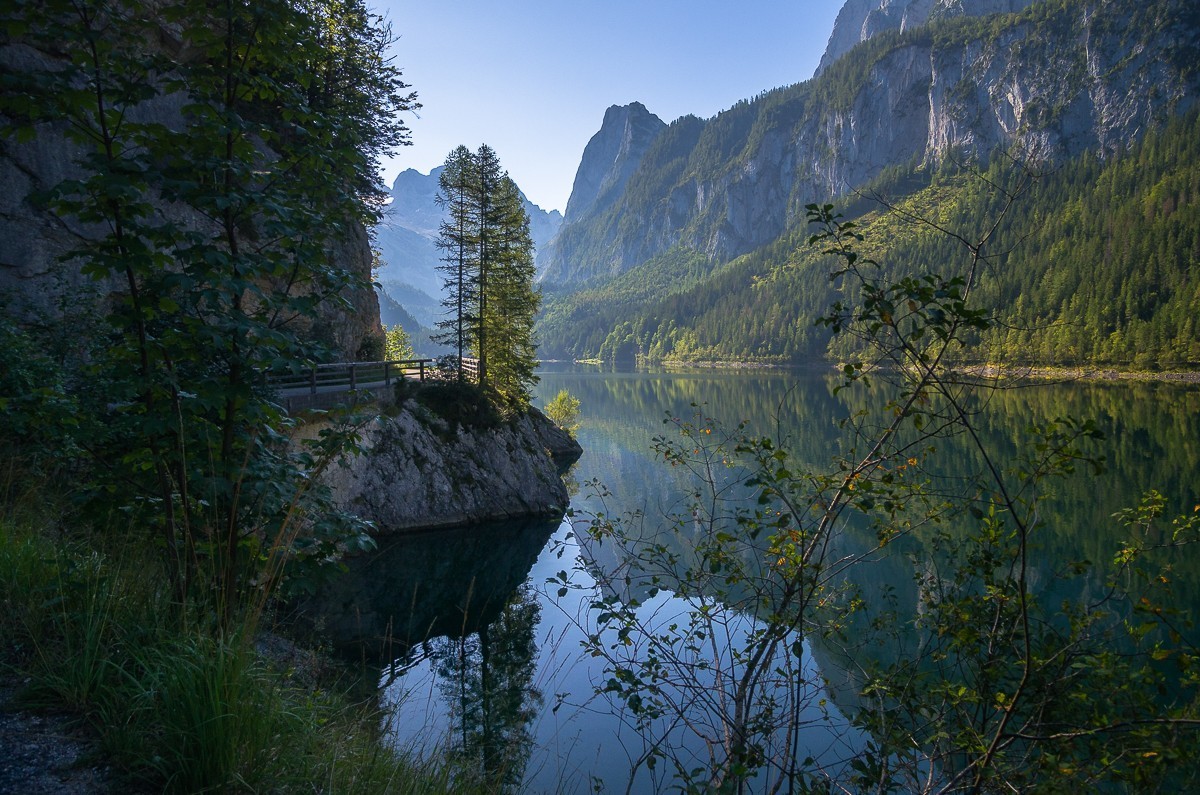 奥地利戈绍湖晨光