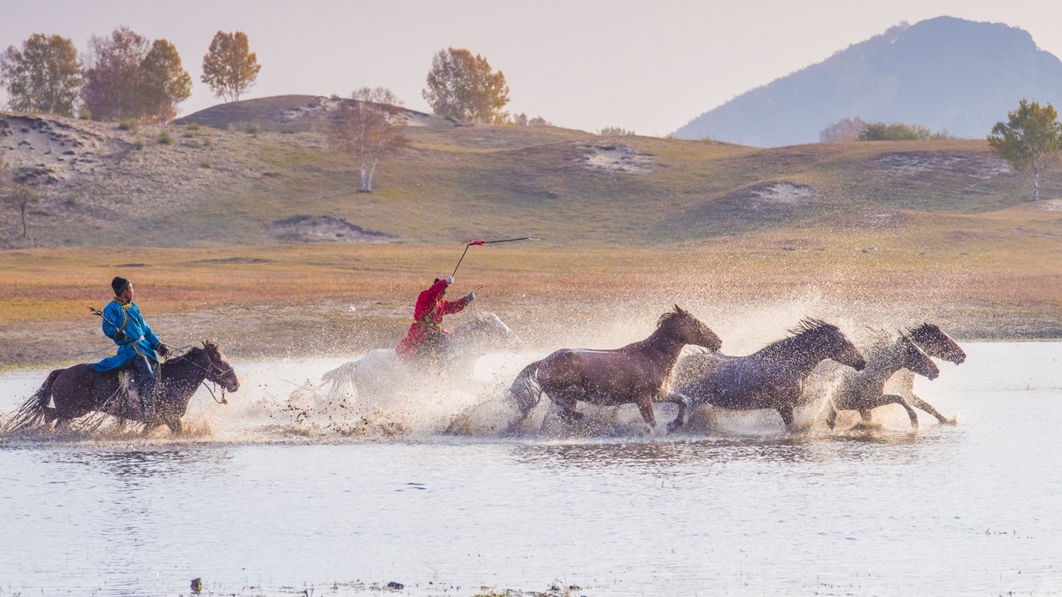 秋天的克什克腾旗------疾马飞浪（二）