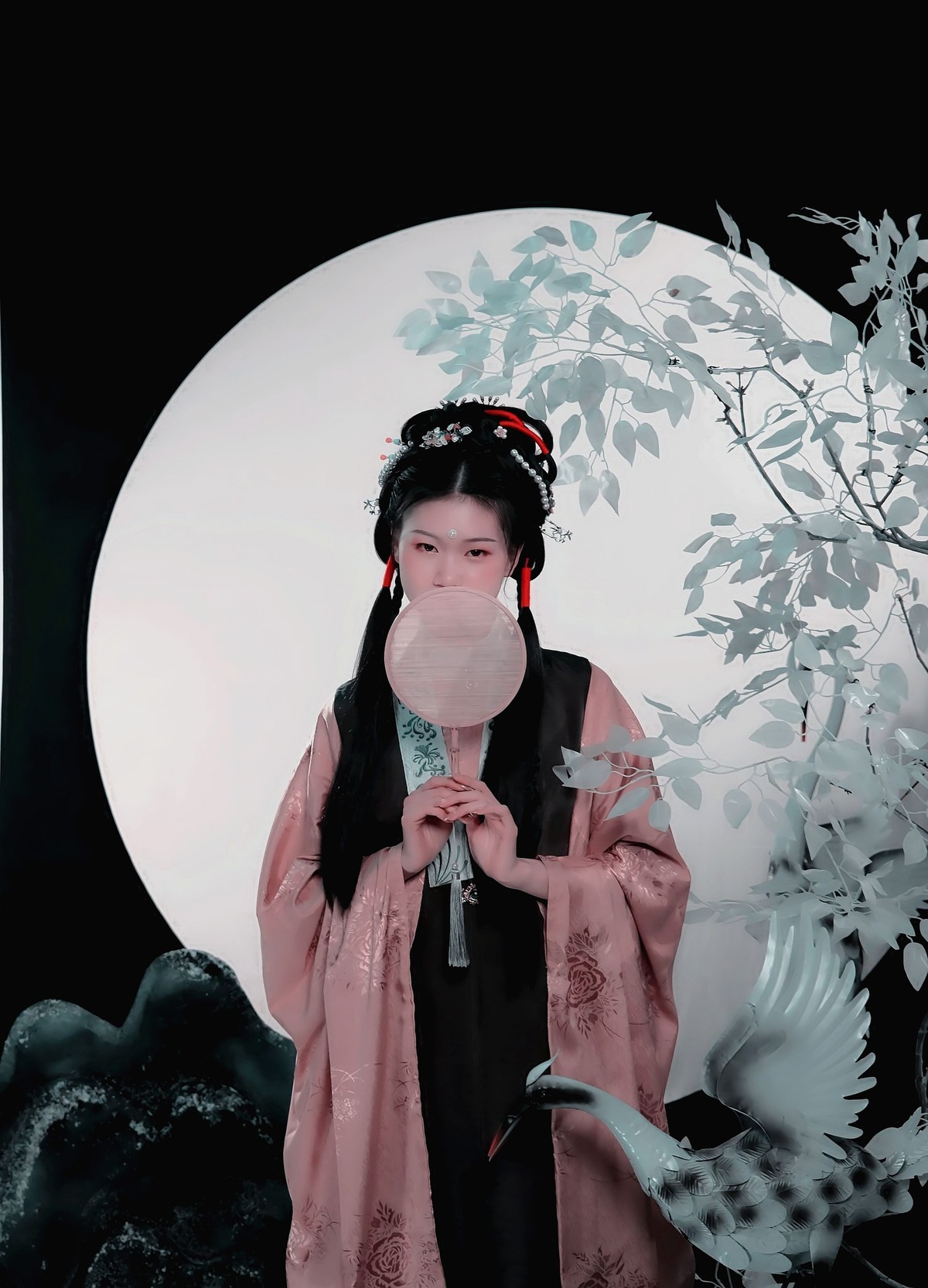 影栅拍古风汉服少女人像