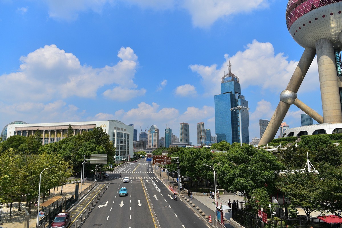 上海陆家嘴，东方明珠塔地域之美