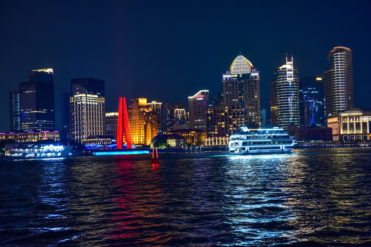 拍黄浦江西岸风景