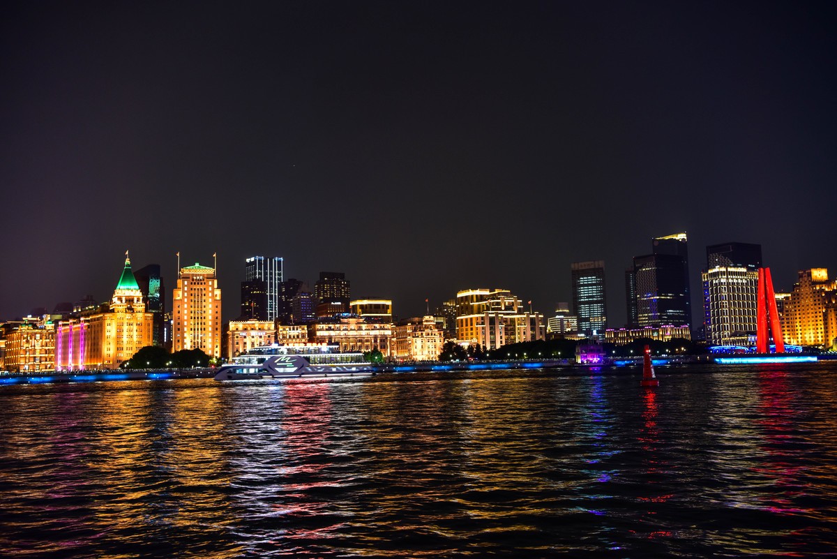 拍黄浦江西岸风景